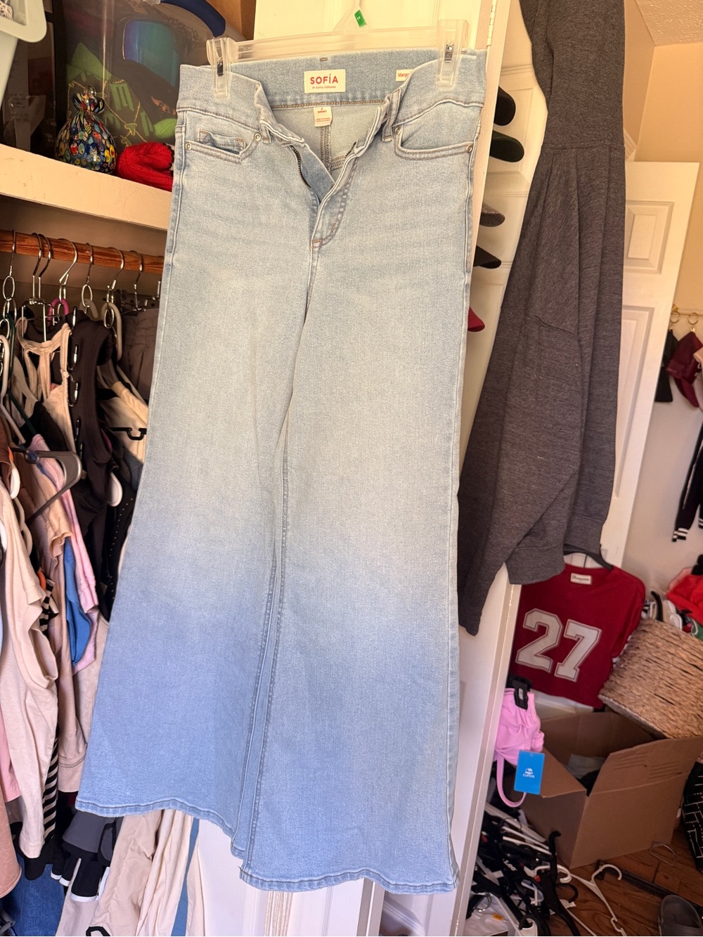 sofia by sofia vergara Light Wash Wide-Leg Jeans